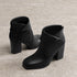 DAMEN KNÖCHELSTIEFEL MIT QUADRATISCHER SPITZE - BLOCKABSATZ-BOOTIES